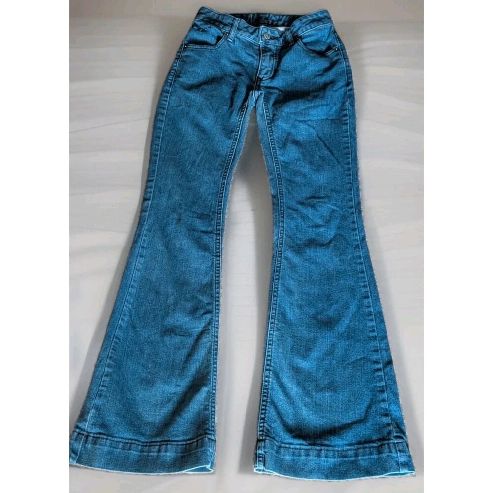 Kimes Ranch Lola Trouser Flare Jeans 000/30 Cowgirl Western Purple Denim Women's